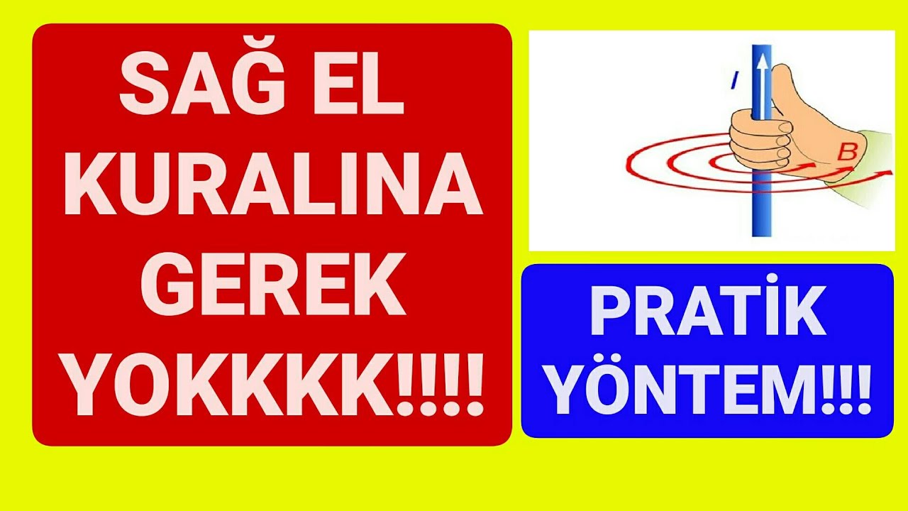 SAĞ EL KURALINA GEREK YOK | MANYETİK ALAN |