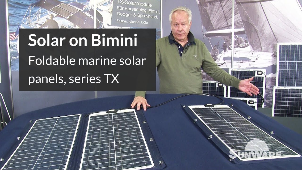 Solar Panels on Bimini, Sprayhood & Tarpaulin