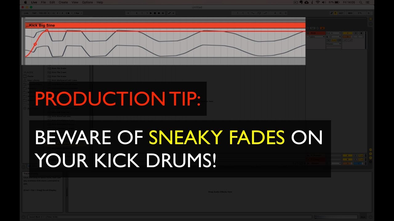 Ableton Live - Quick Tip - Fades on Kick Drums