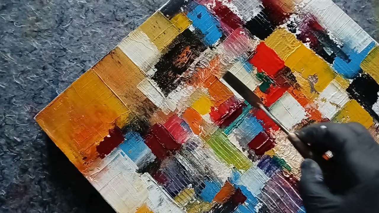 Urban Fragments: NY Part#4| Abstract Acrylic Painting with #Impasto #AcrylicPainting #PaletteKnife