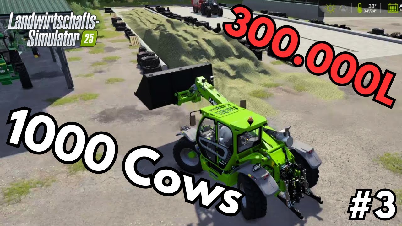 LS25: 300.000L Gras im Bunker Silo! 🚜/ 1000 Kühe Challenge #3
