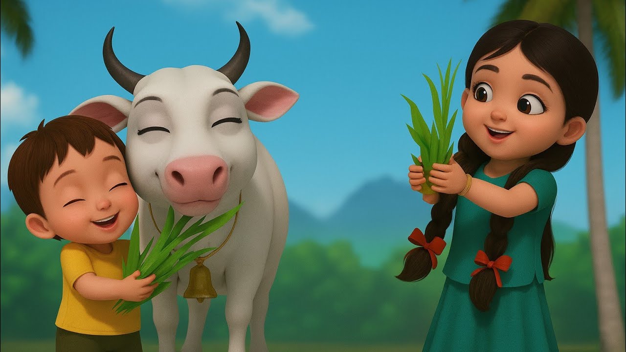 Meri Gaiya Aati Hai 🐮 | गैया मेरी गईया और बारिश | Cow With Rain Dance Song for Kids