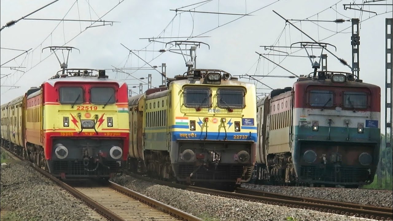 COLORFUL WAP-4 CONVENTIONAL LOCOMOTIVES with Express and Passenger Trains | Indian Railways