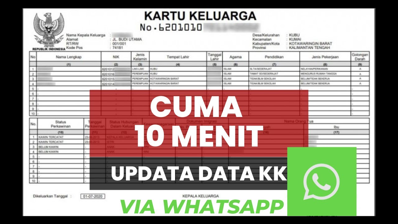 UPDATE DATA KK ONLINE ✅ GAK PAKE RIBET! 📱Cukup Via WA, Berikut Cara Lengkapnya!