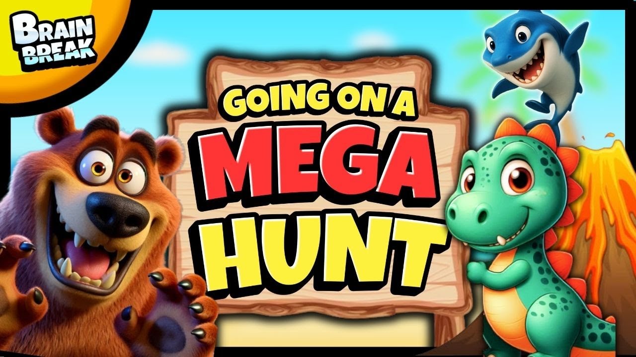 🔴 Bear Hunt, Dino Hunt, & Shark Hunt Brain Break Party! 🔴 Brain Breaks for Kids