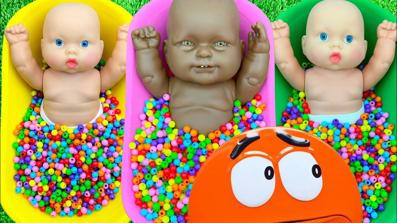 18 Minutes Satisfying Video | Mixing Funny Candy ASMR & Make Up in 3 Bathtubs with Magic M&M's Slime