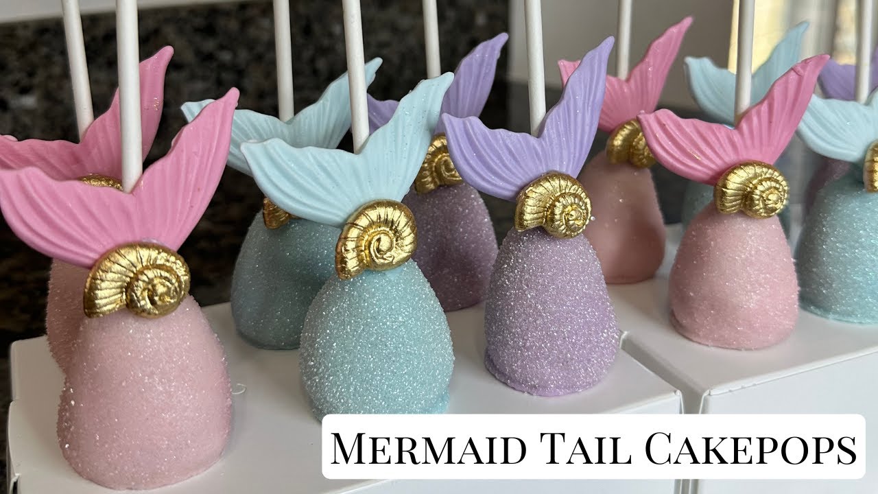 Mermaid Tail Cakepops for Under the Sea Birthday Party Dessert Table