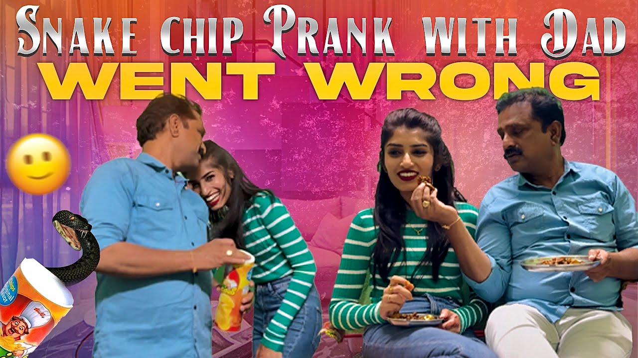 SNAKE CHIP PRANK ON DAD🐍🐍😂❤️#SwankyGirlNikkiOfficial #SwankyGirlNikki