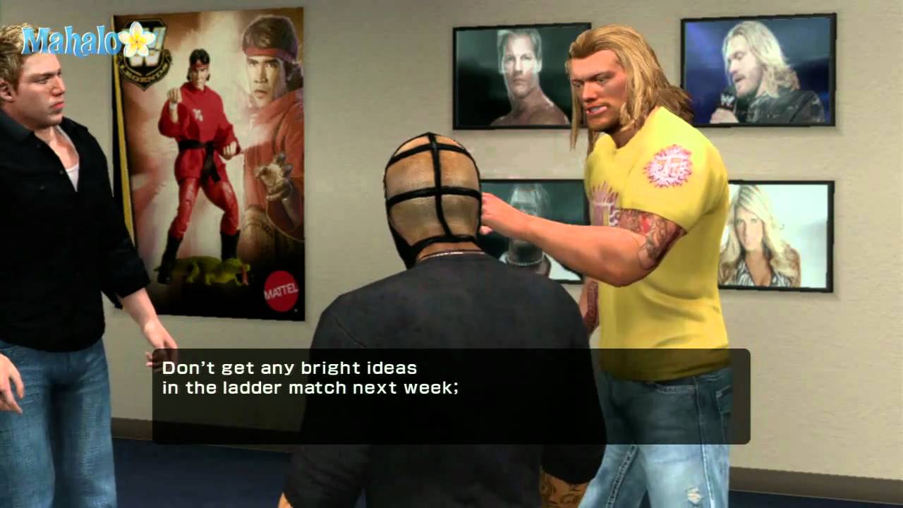 Smackdown Vs Raw 2011 - Road to Wrestlemania - Rey Mysterio Vs Edge Backstage
