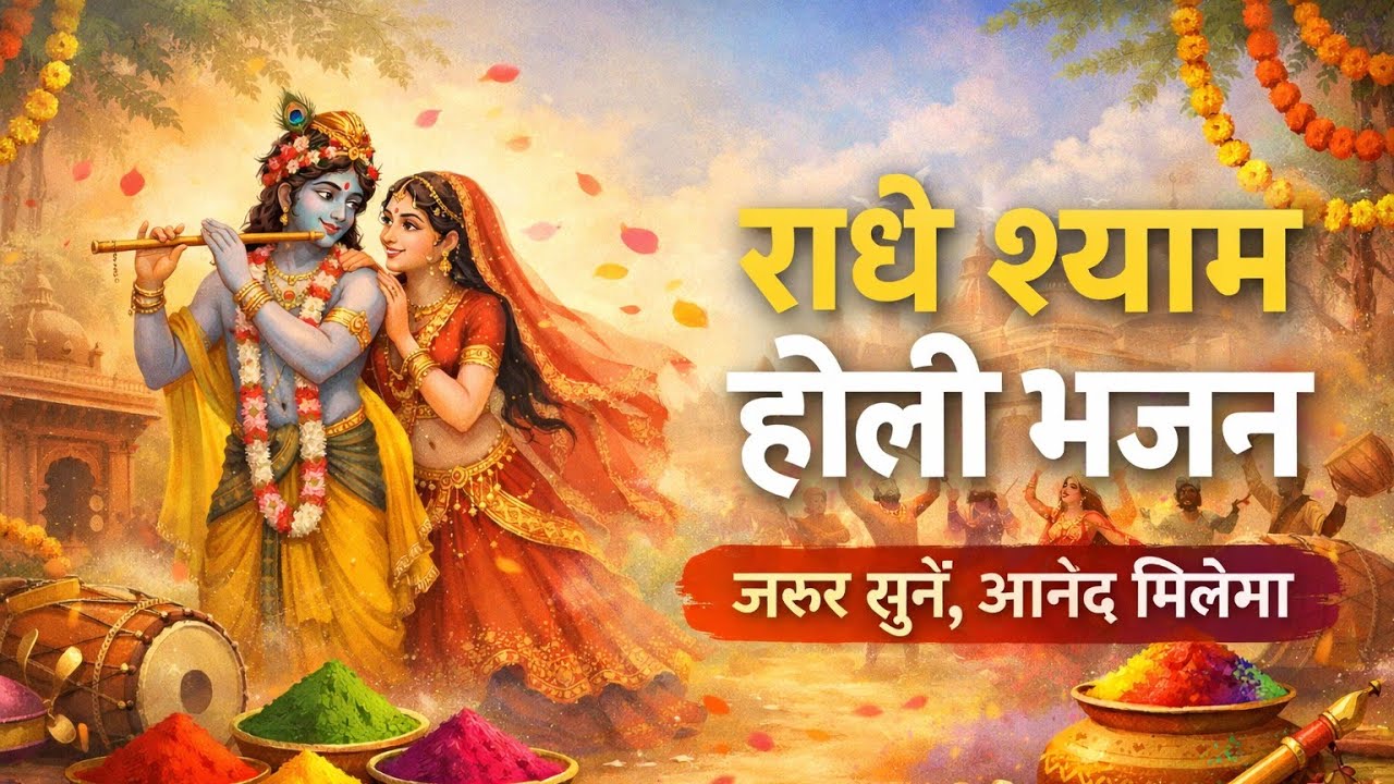 “राधे राधे रंग बरसे – वृंदावन में श्याम संग झूमो | Holi Special Krishna Bhajan 2026”