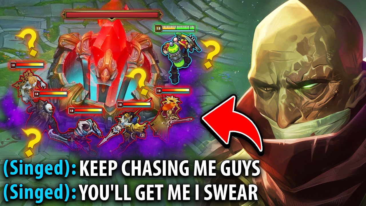 This is how you GLOBAL Taunt on Singed... (RULE #1 DON'T CHASE SINGED)