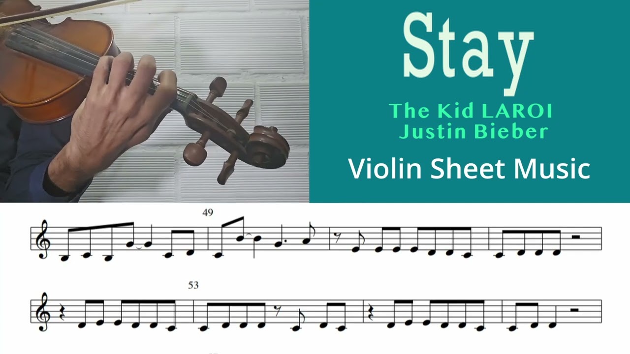 The Kid LAROI, Justin Bieber - Stay - Easy violin tutorial#instrumental #cover