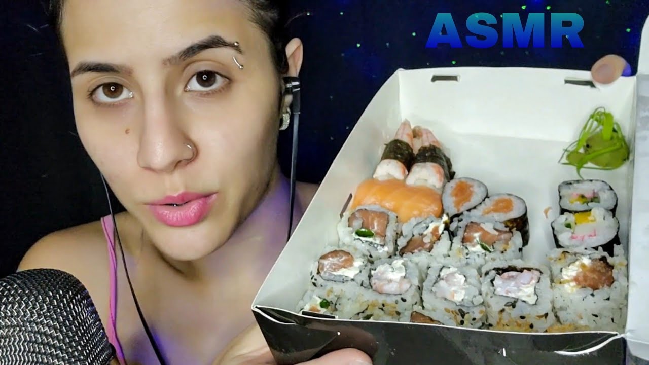 ASMR | Comendo Sushi 🍣  Sons de mastigação