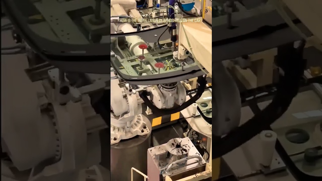 🤖robotic work car glass fiting 🔧 #ternding #car #mechanical #glass #trending #reels #manufacturing