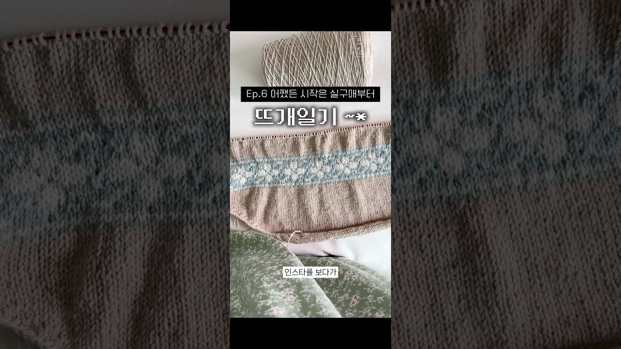 뜨개일기ep.6 테스트니팅 시작 / 열매달이틀 콘사 구매