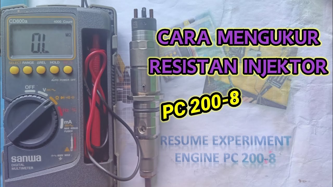 Cara mengukur resistan injector_pc 200-8@Belajarmekanikpemula