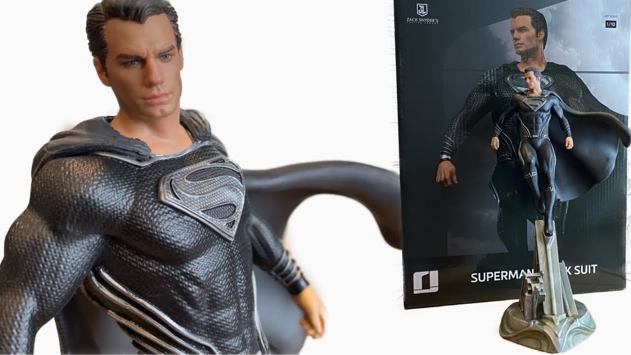 Super- Man in Black Suit Statue Unboxing 1/10 Scale #superman #justiceleague