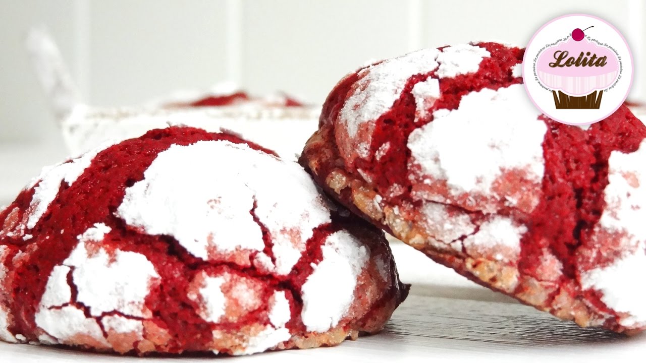 Receta de galletas Red Velvet craqueladas | Cookies de red velvet