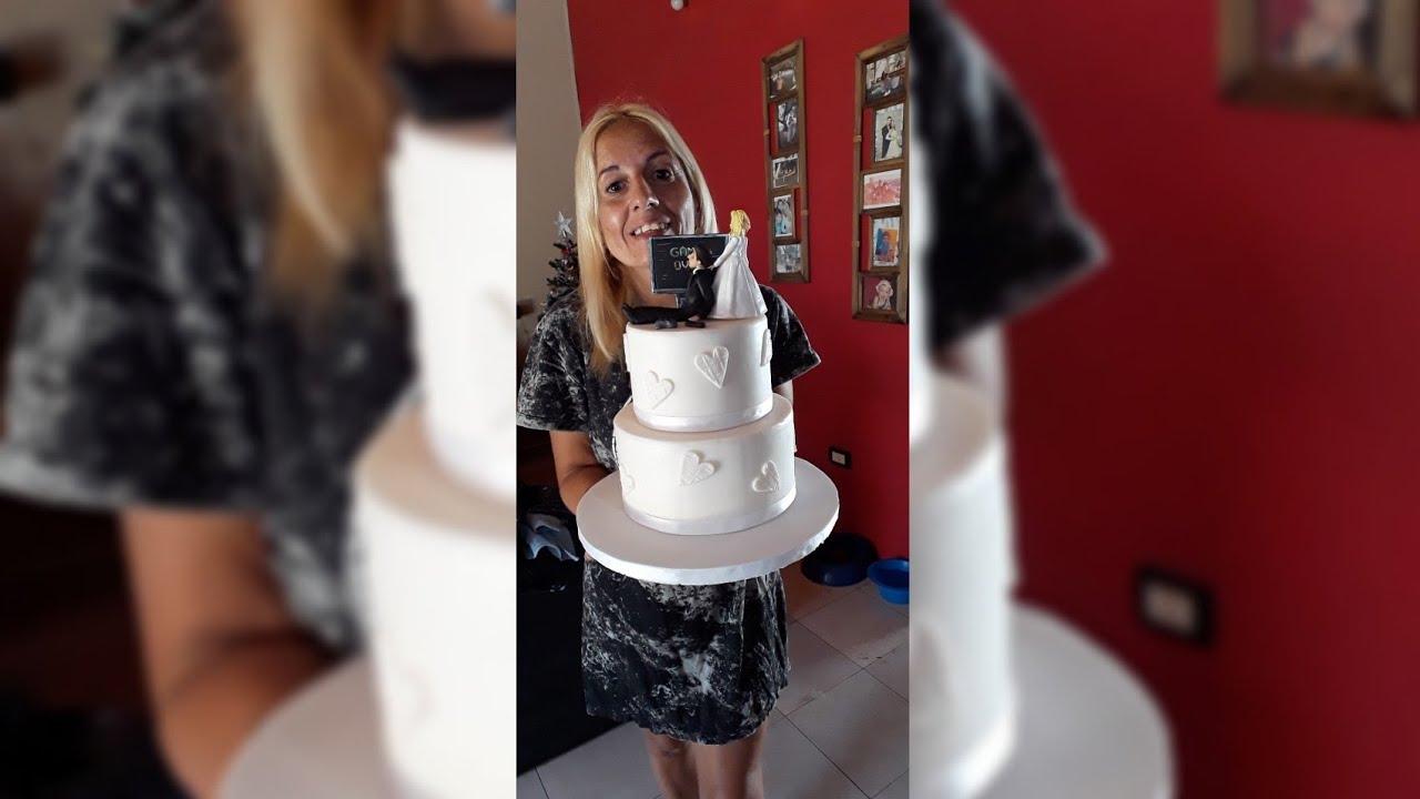 falsa torta ,forrado en porcelana fria,sencilla