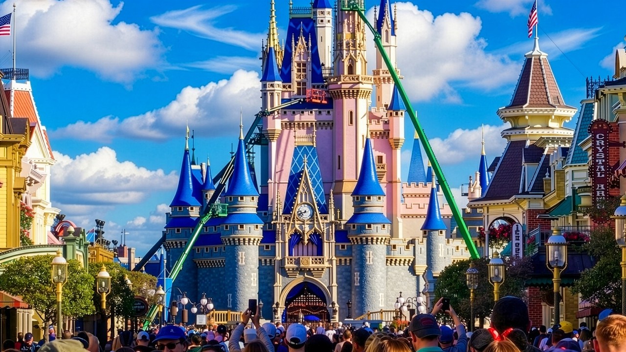 Cinderella's Castle Repainting Update 2026 - Castle Tour, Characters & Rides! [4K POV]