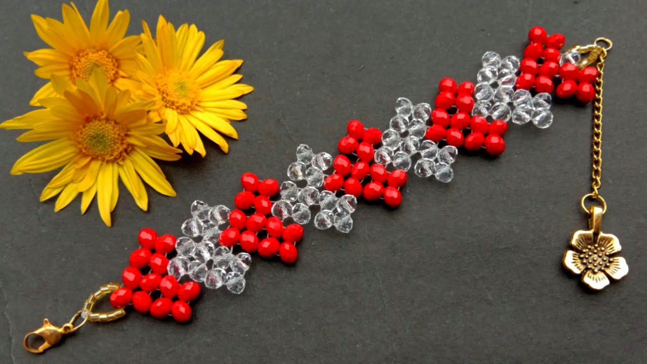 Beaded Heart Bracelet//Bracelet Making Tutorial// Useful & Easy