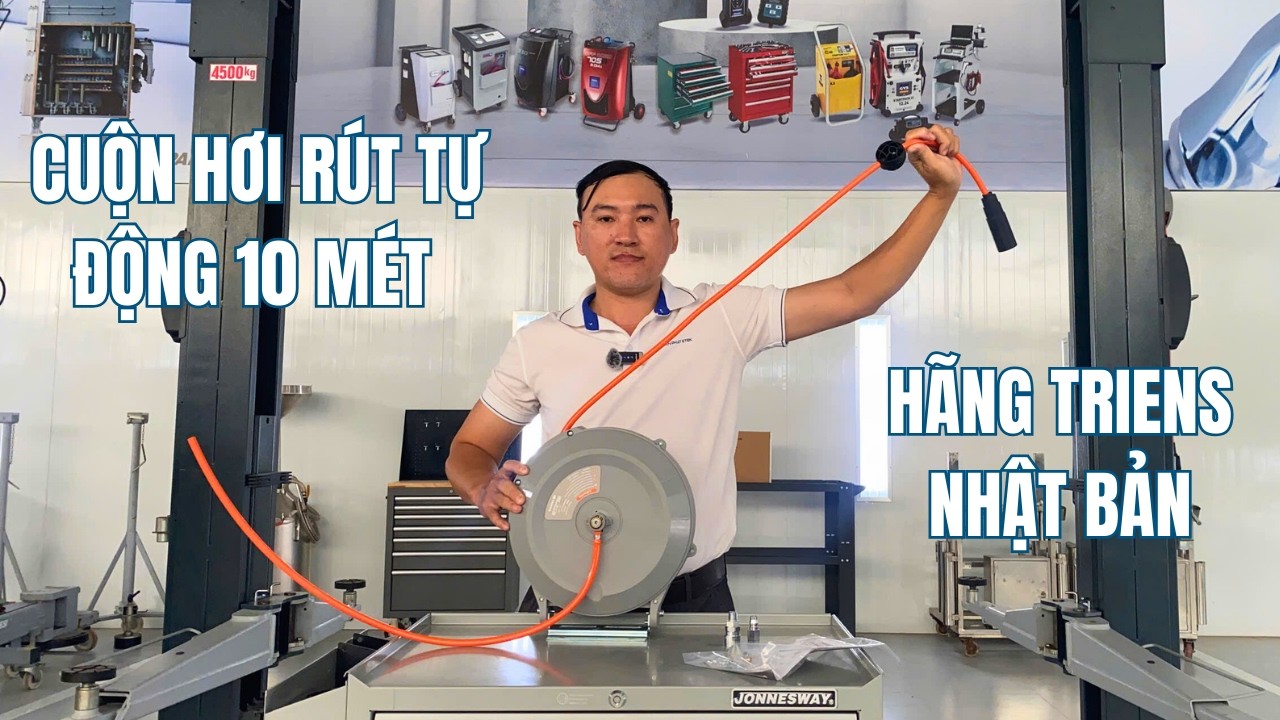 Cuộn Hơi Rút Tự Động Hãng Triens Nhật Bản Cao Cấp 10 Mét