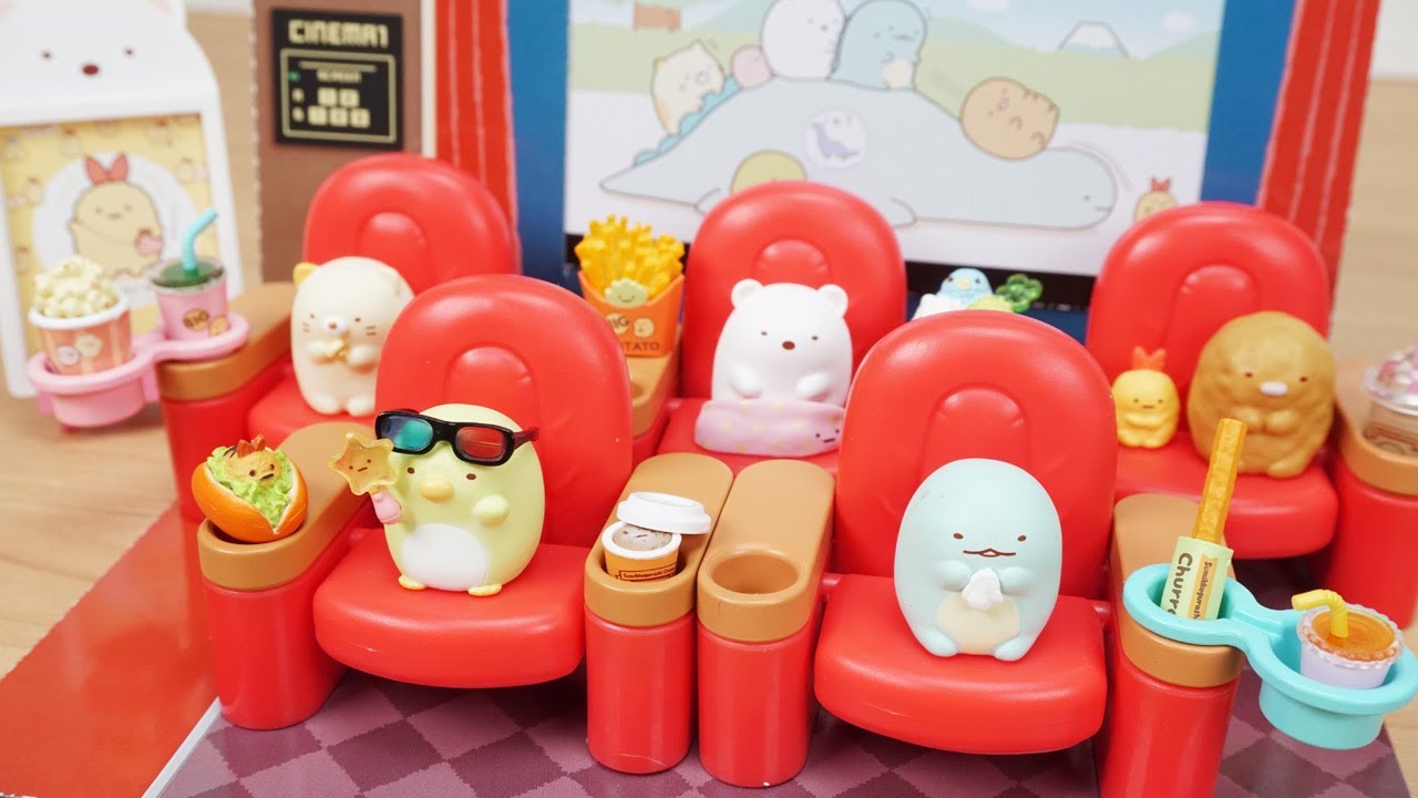 Sumikko Gurashi Cinema Re-ment Miniature 귀여운 스밋코구라시 두근두근 시네마 리멘트 식완 미니어처 피규어 すみっコぐらし はじまるよ！わくわく映画館!