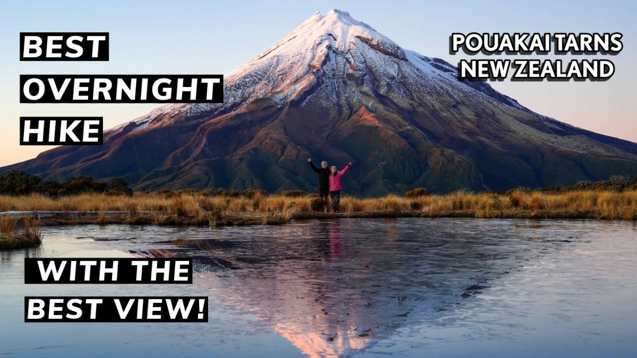 Mt Taranaki reflection ll Best overnight hike Pouakai Tarn