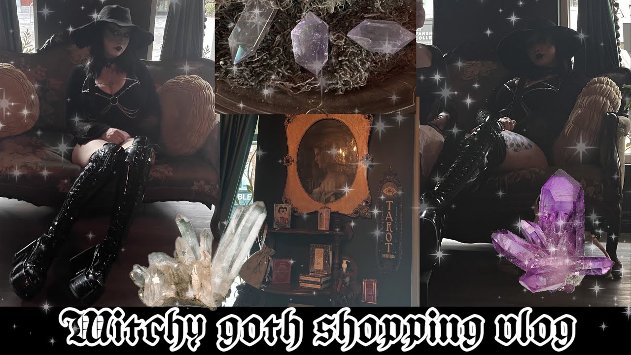 WITCHY GOTH SHOPPING VLOG + MINI CRYSTAL HAUL