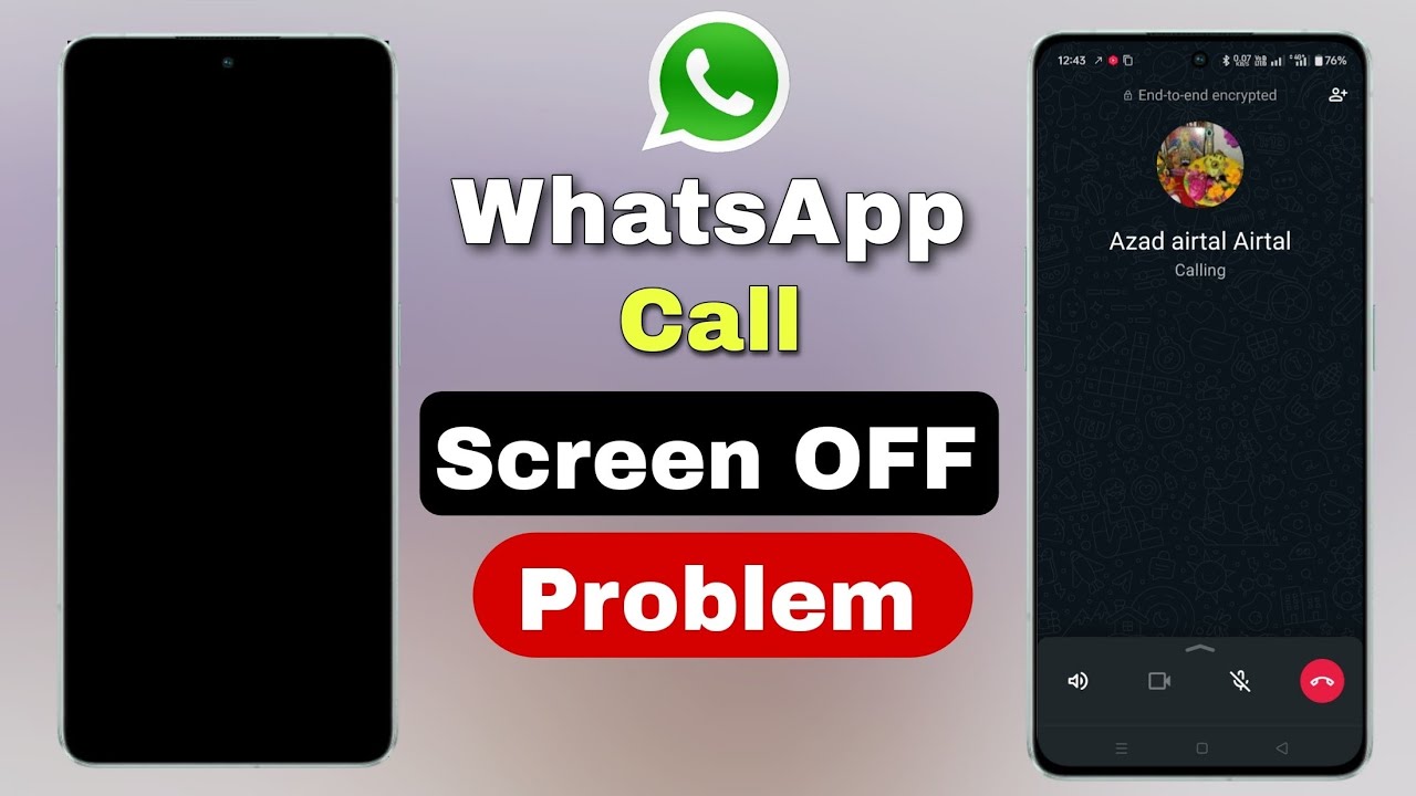 whatsapp call screen off problem | whatsapp voice call screen off problem  2025