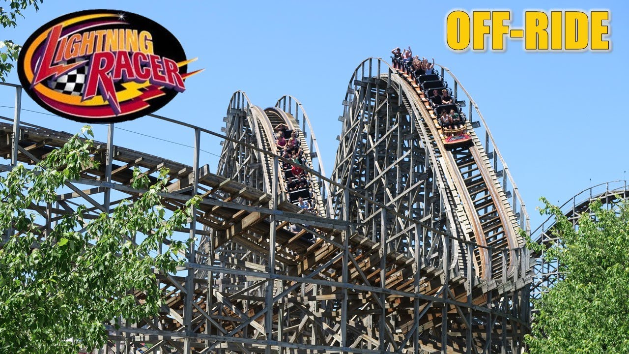 Lightning Racer Off-Ride Footage, Hersheypark GCI Dueling Wood Coaster | Non-Copyright