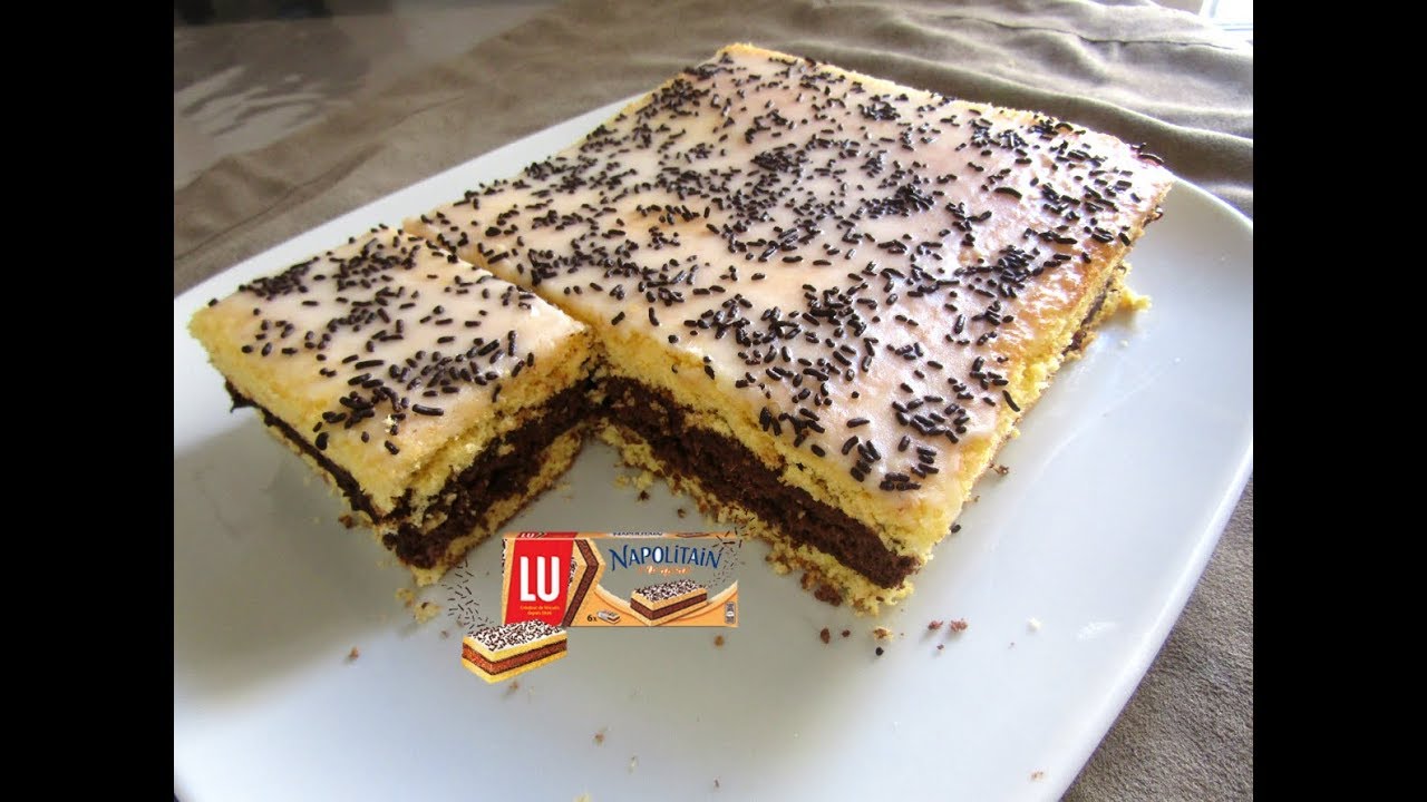 كيكة نابوليتان إسفنجية بالحجم العائلي بمكونات متوفرة في كل مطبخ Gâteau façon Napolitain géant