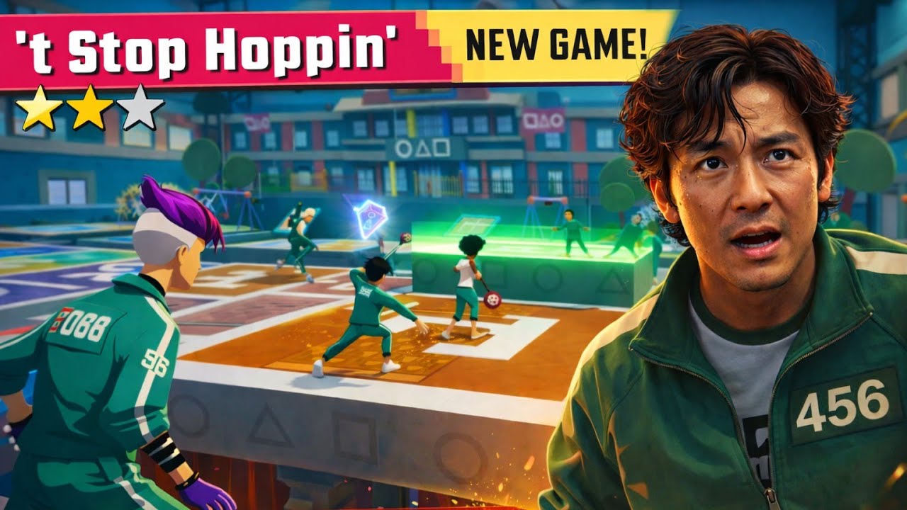 REAL SQUID GAME 😱 456 Player Survives Impossible Level | Stop Hoppin New Game Gameplay