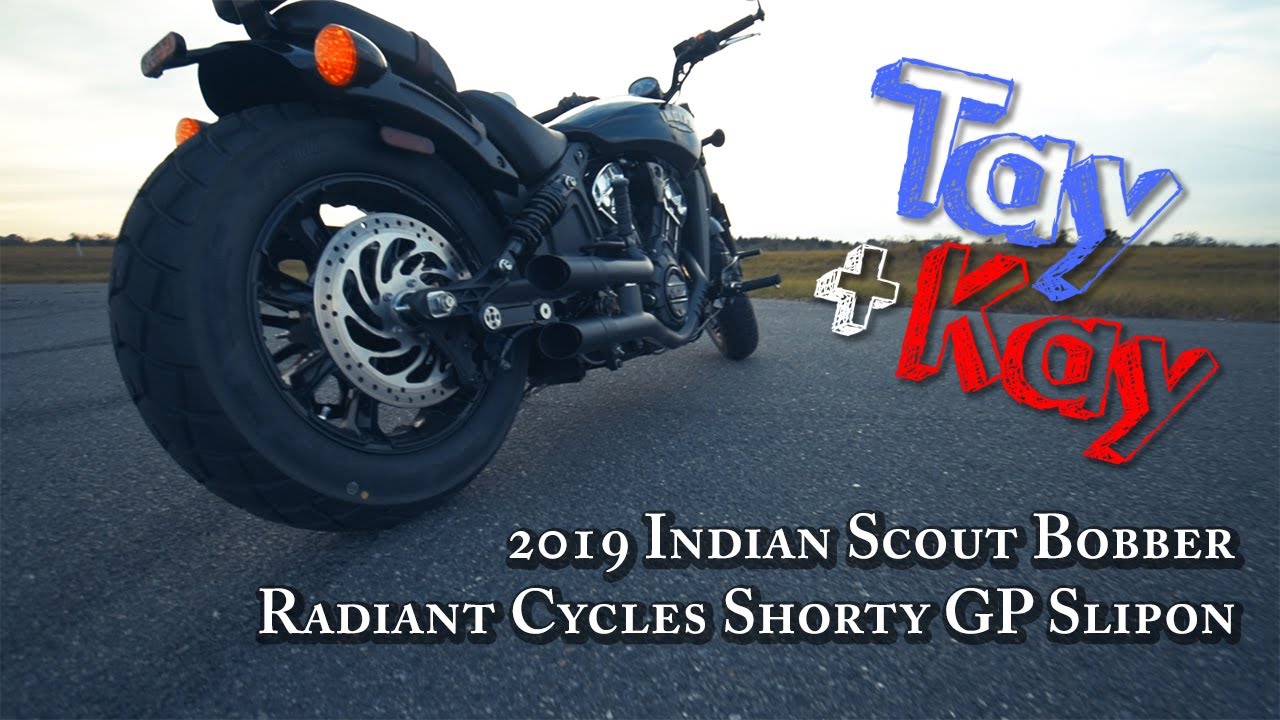 2019 Indian Scout Bobber Radiant Cycles Shorty GP Slipon Exhaust Install
