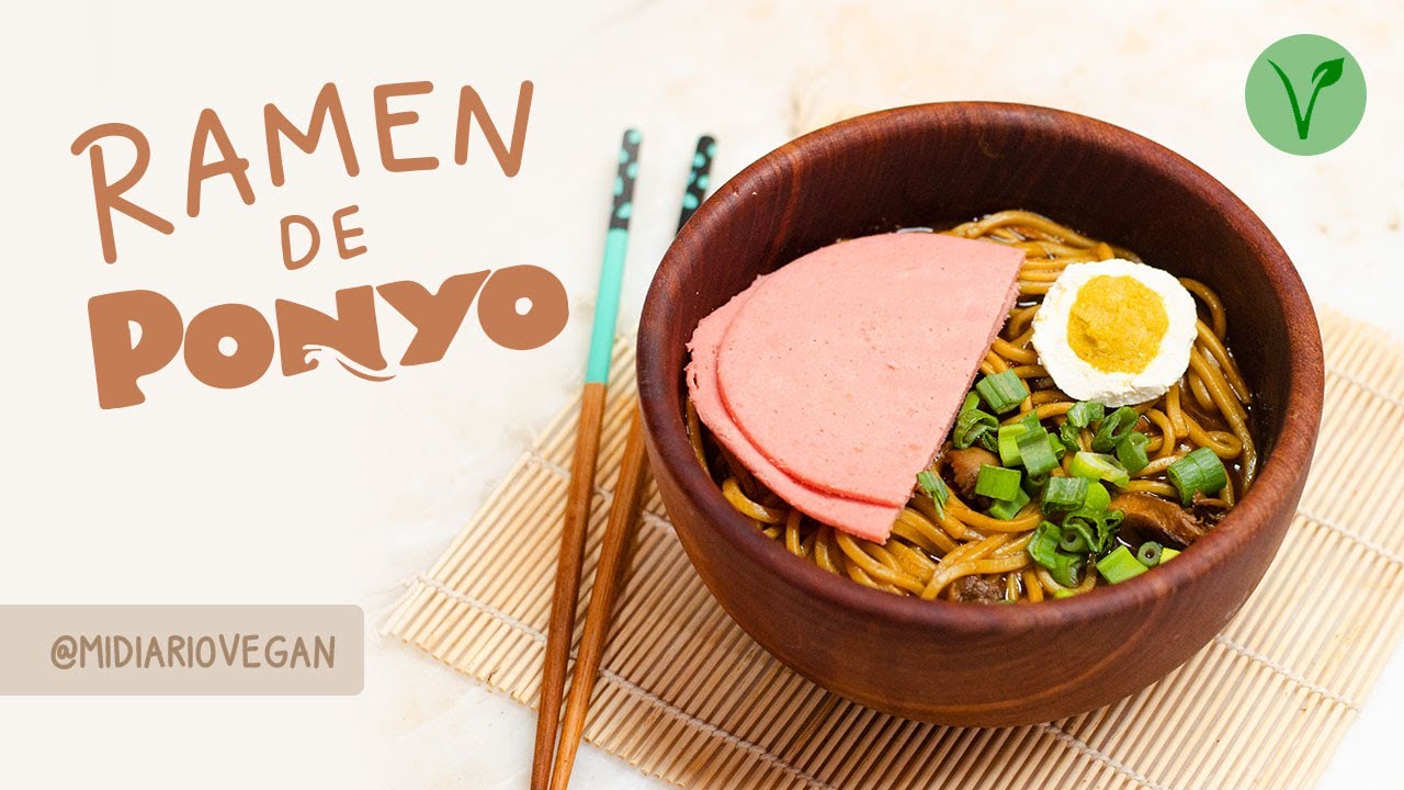 Ramen de PONYO - Studio Ghibli / Midiariovegan