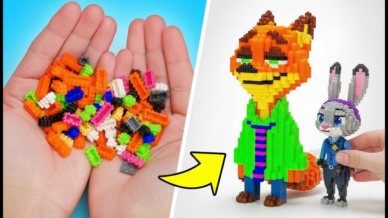 🐰🦊 Гигантские Джуди и Ник спасают Зверополис! 🧱✨ Эпичное DIY-приключение