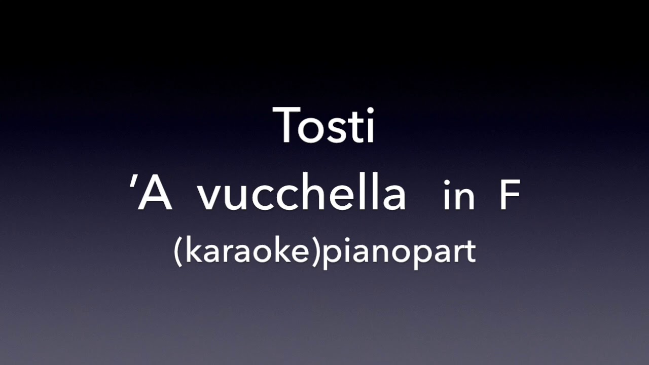 'A vucchella  Tosti  in F Piano accompaniment(karaoke)