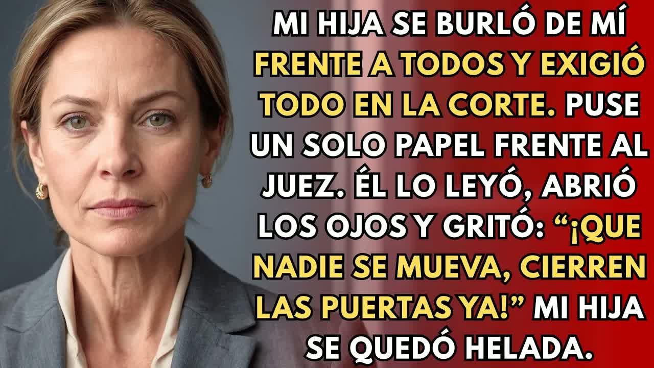 Mi hija exigió todo en la corte, pero entregué un papel al juez que hizo que la policía irrumpie