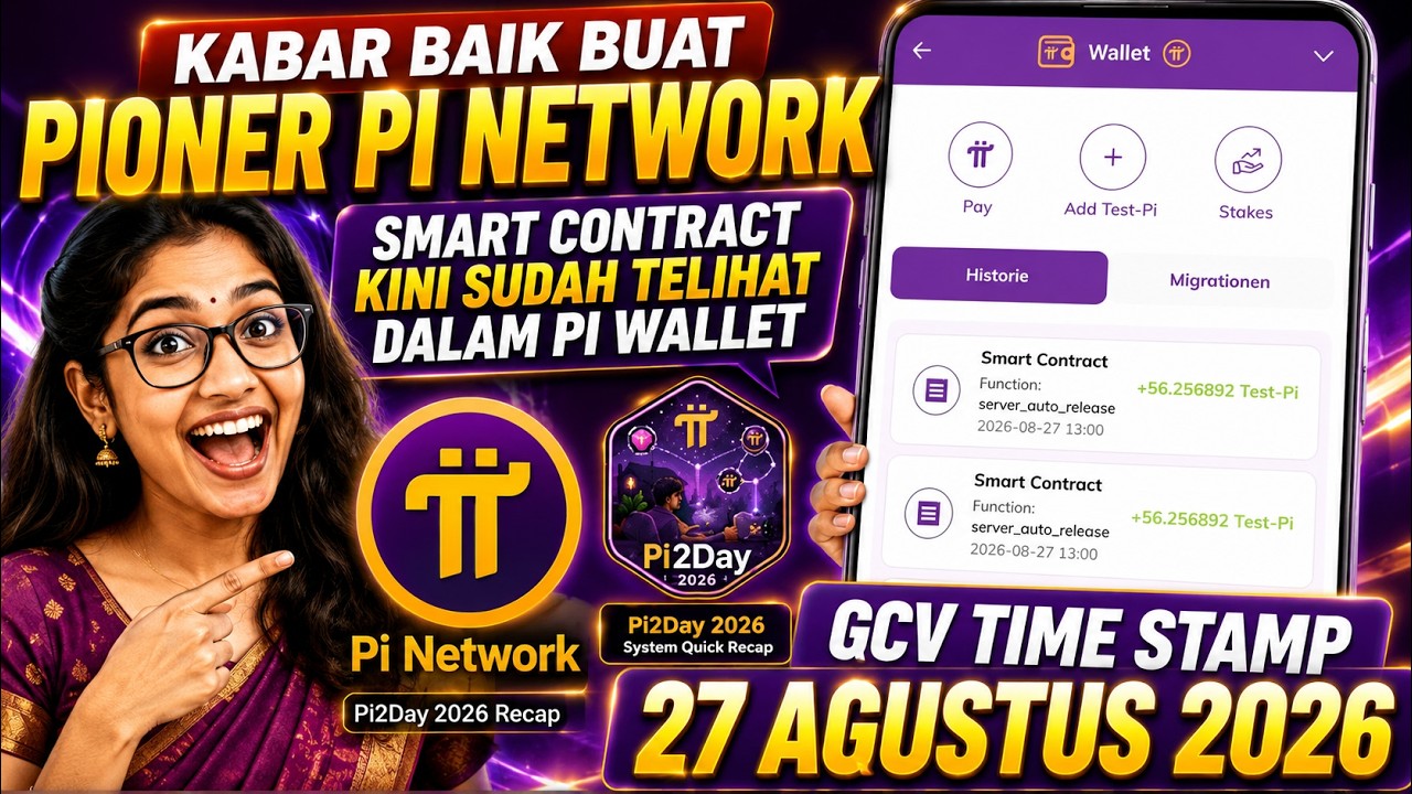 LATEST PI NETWORK UPDATE! 🚨 SMART CONTRACT APPEARING IN PI WALLET? | GCV TIME STAMP AUGUST 27, 2026