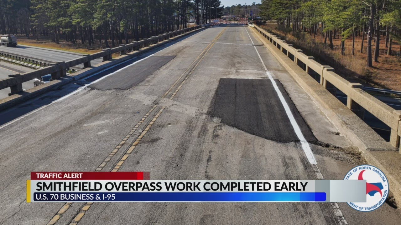 Major bridge over I-95 in Johnston County reopens weeks early following emergency repairs