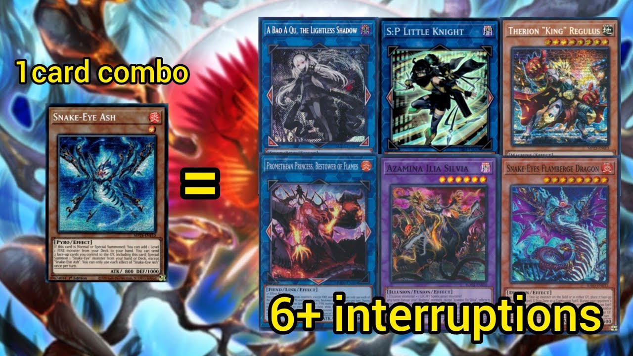 YU-GI-OH! 6+ interruptions + followup #snake-eye #Azamina one card combo