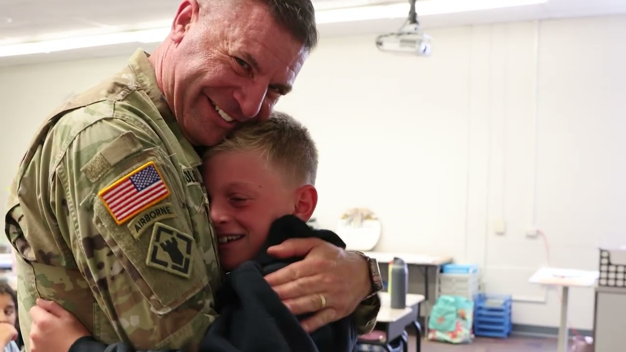 Rockwood Parent Returns from Overseas Deployment, Surprises His Children at School