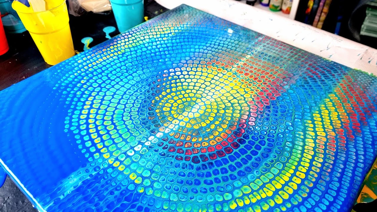 #161 CHAMELEON CELLS - Acrylic Pouring -  Fluid Art Technique for BEGINNERS
