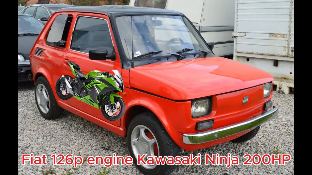 Maluch Fiat 126p swap Kawasaki Ninja ZX10R 200KM