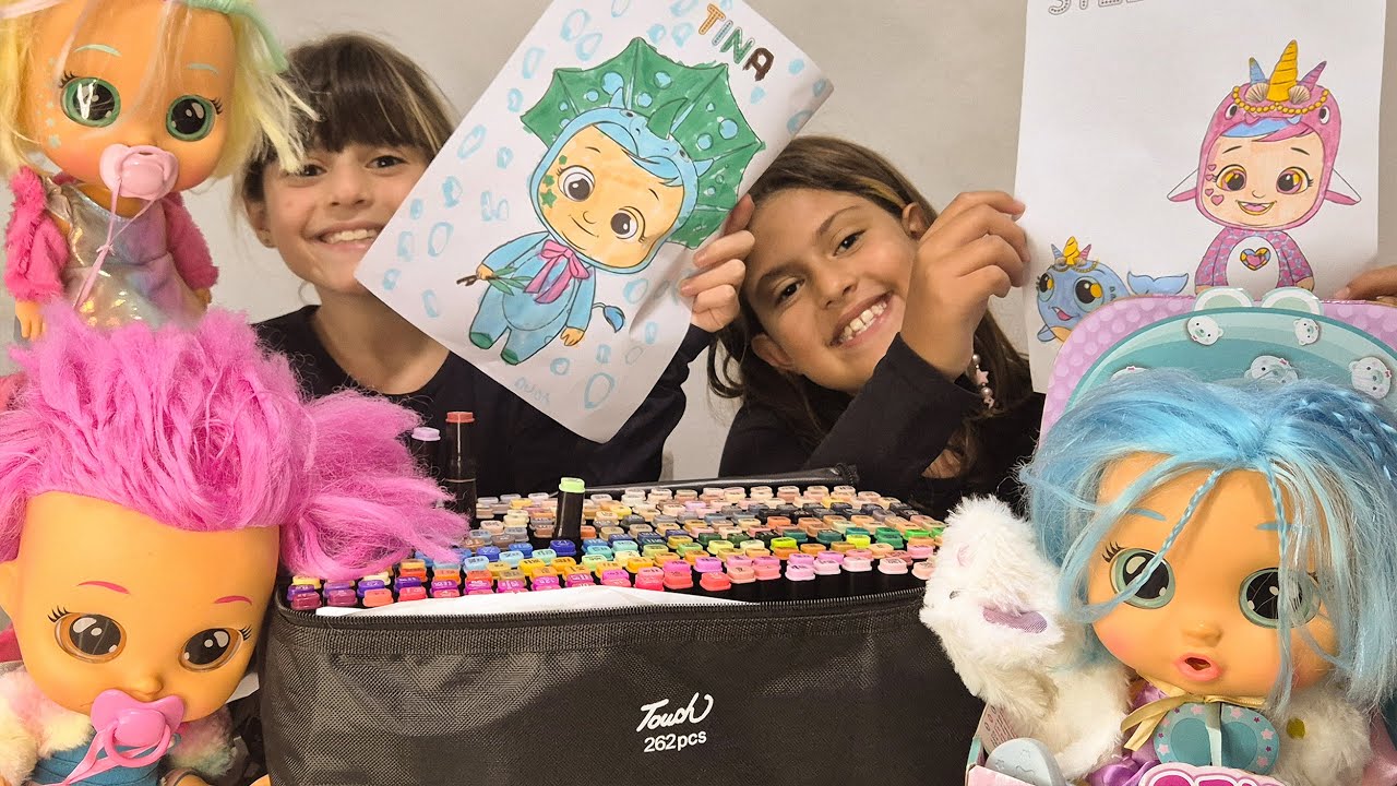 Colorindo Cry Babys com Luna e Duda