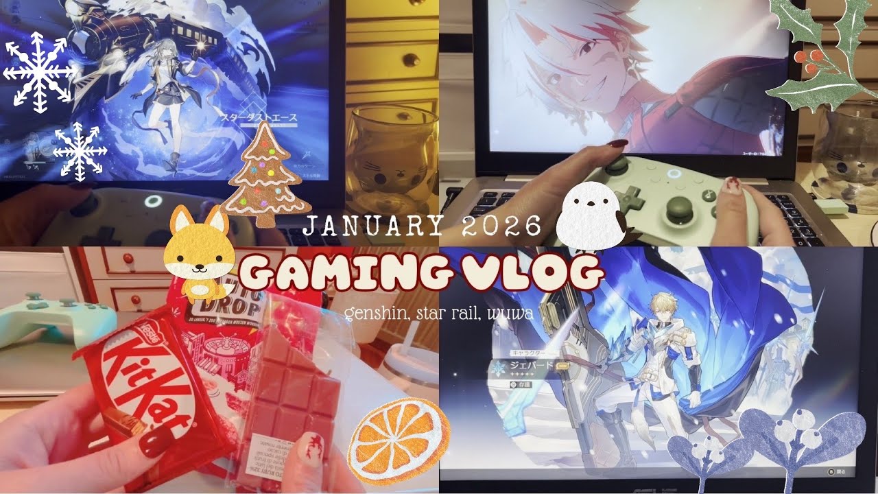 ꔫGaming vlogꔫ スタレと鳴潮を始める原神オタク💫🚀🌊Genshin fan plays Star Rail and WuWa for the first time  🌌🚂🌊