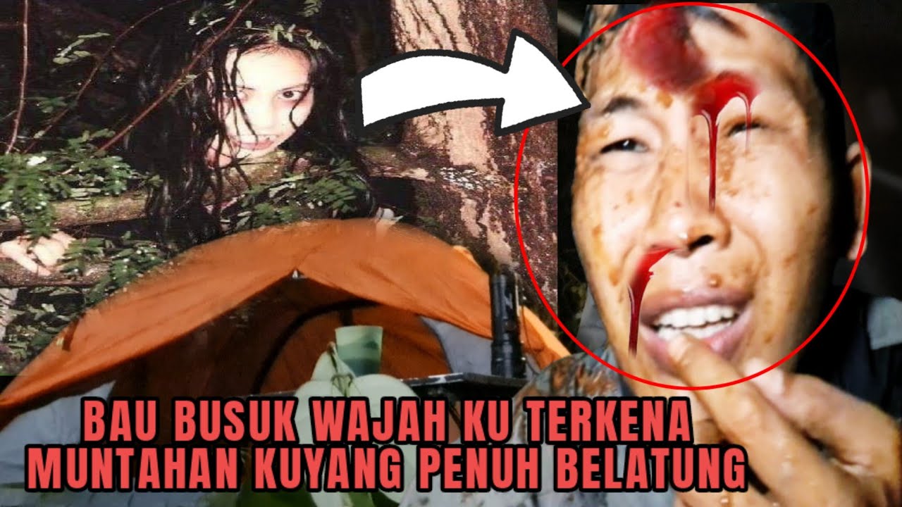 CAMPING HOROR: MUKA KU DI MUTAHI KUNYANG KALIMANTAN BAU BUSUK PENUH BELATUNG