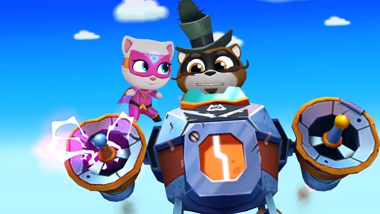 Talking Tom Hero Dash - Talking Angela Vs Raccoon Boss_Gameplay Walkthrough (Android/iOS) Gameplay