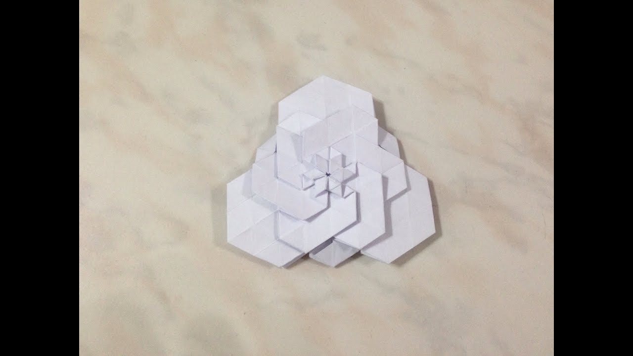 Origami-中文,EN Tutorial-Origami Triangular Tessellation(by Hank Chang)