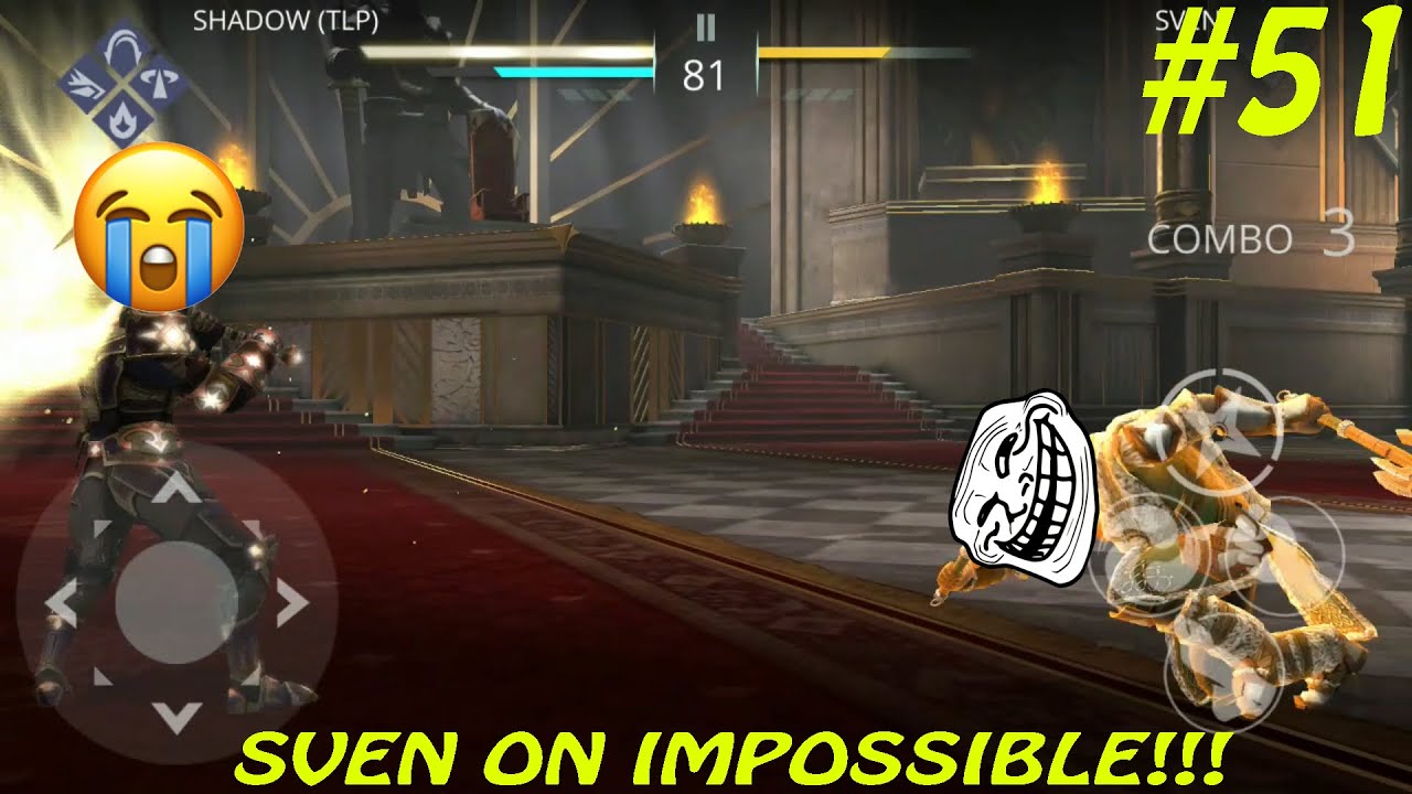 Defeating Sven on impossible difficulty | Shadow fight 3 Hindi walkthrough | Part #51